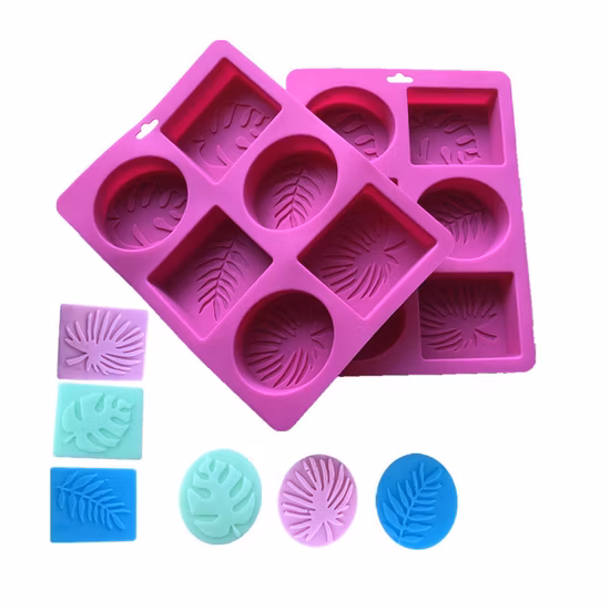 Custom 6 Cavity Silicone Soap Mold for DIY Handmade Soap Making
